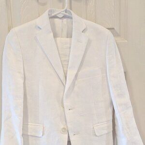 Boys Lauren White Linen Suit Size 6